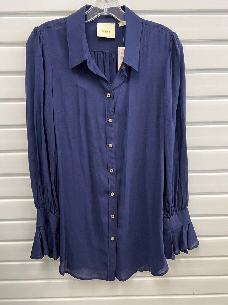 Maeve Navy Blue Button-Up Shirt NWT