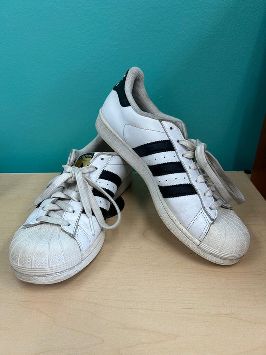 Adidas Superstar White Black Shell Toe Sneakers Men's 7.5 / Women's 8.5-9