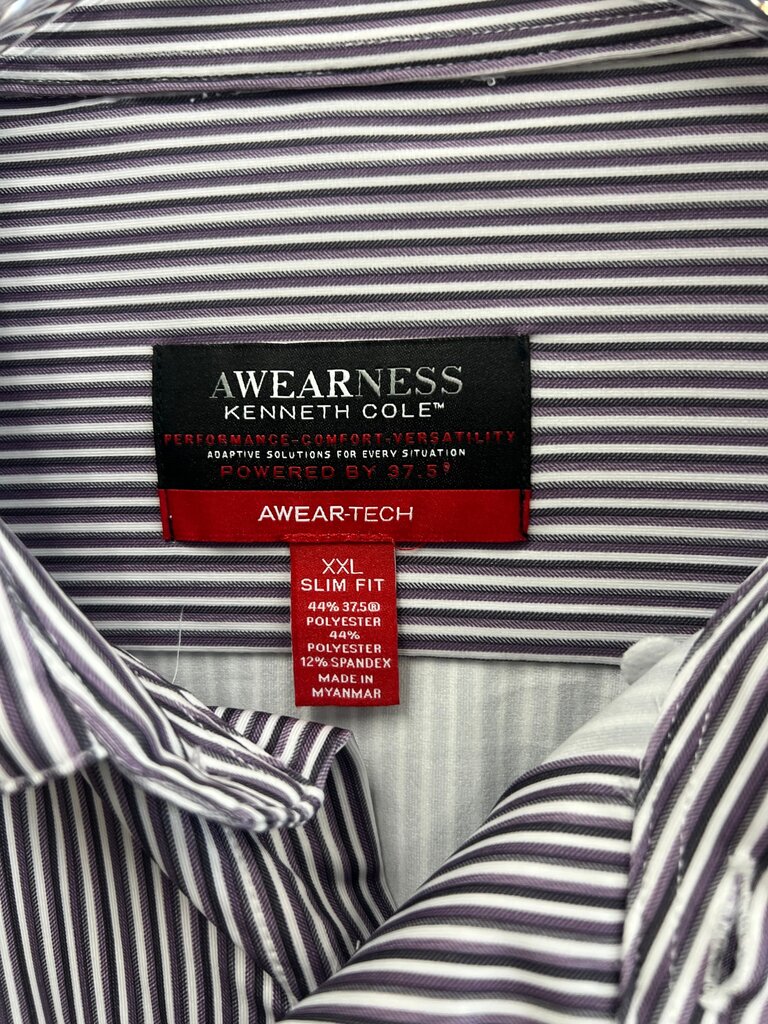 Awearness Kenneth Cole Slim Fit Striped Shirt