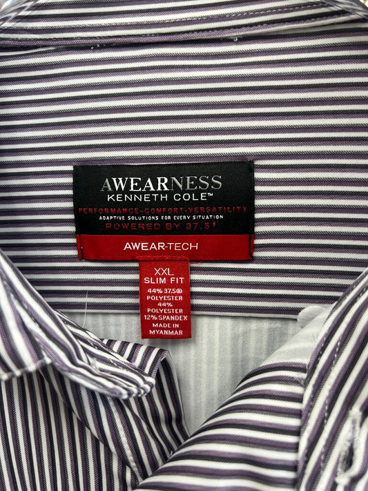 Awearness Kenneth Cole Slim Fit Striped Shirt