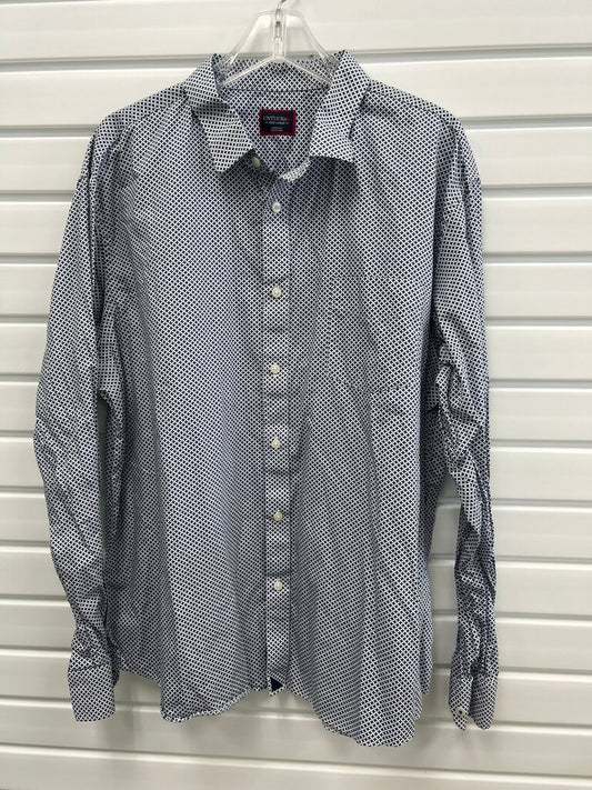 UNTUCKit Men's Navy Geometric Print Button Down