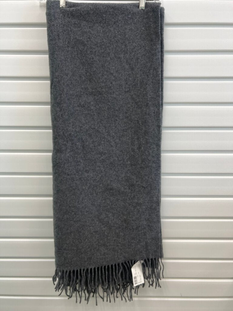 Frette Kent Throw Blanket Anthracite Charcoal Gray 100% Wool Made in Italy