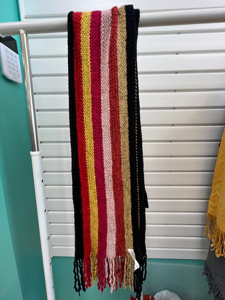 Striped Knitted Scarf