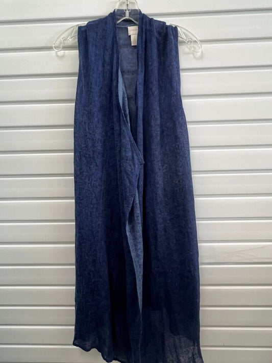 Chico's Blue Lightweight Open Front Vest/Duster