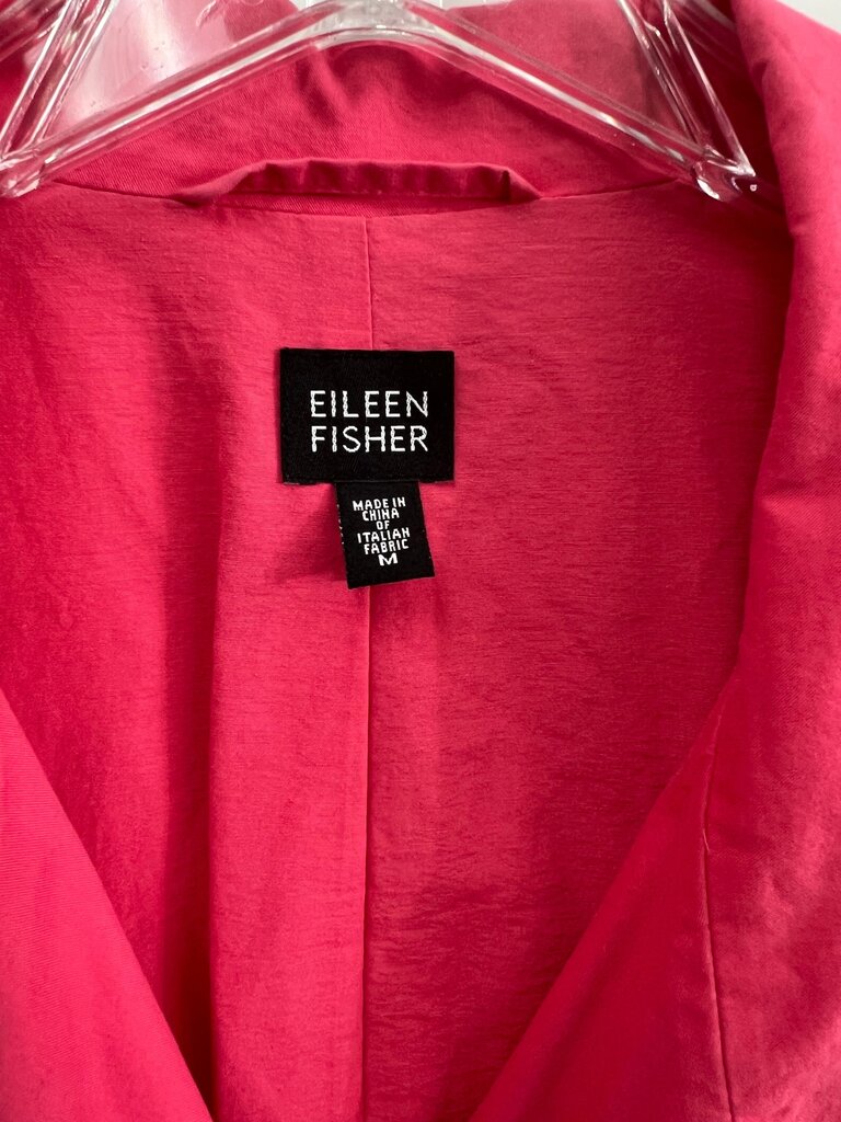 Eileen Fisher Coral Pink Shawl Collar Topper Coat M