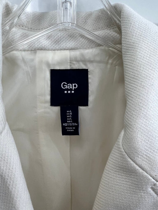Gap Women's White Double-Breasted Peacoat