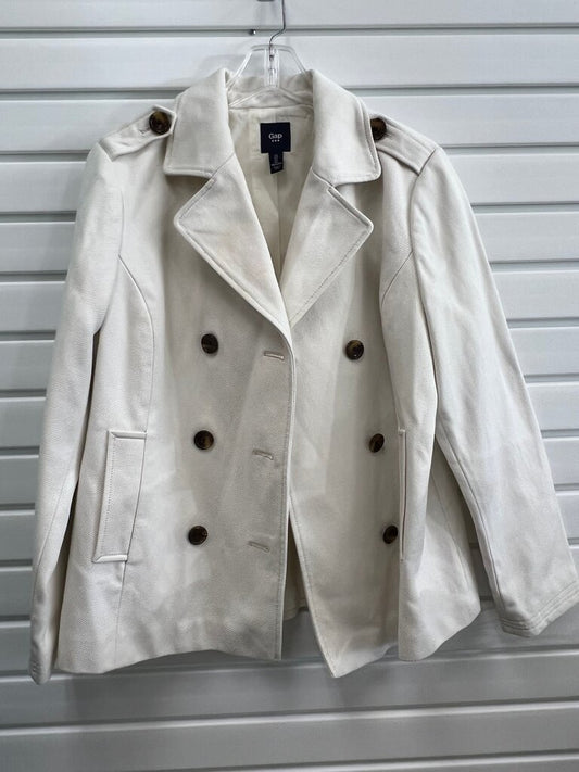 Gap Women's White Double-Breasted Peacoat