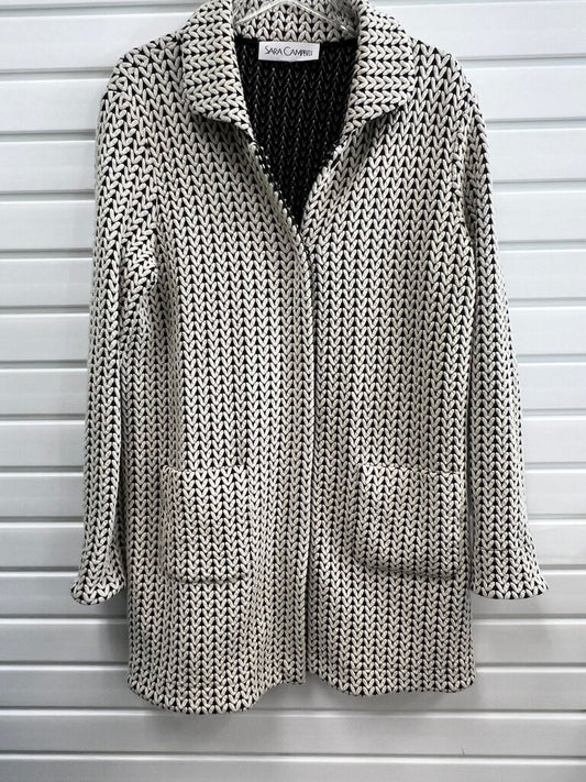 Sara Campbell Black and Cream Knitted Cardigan