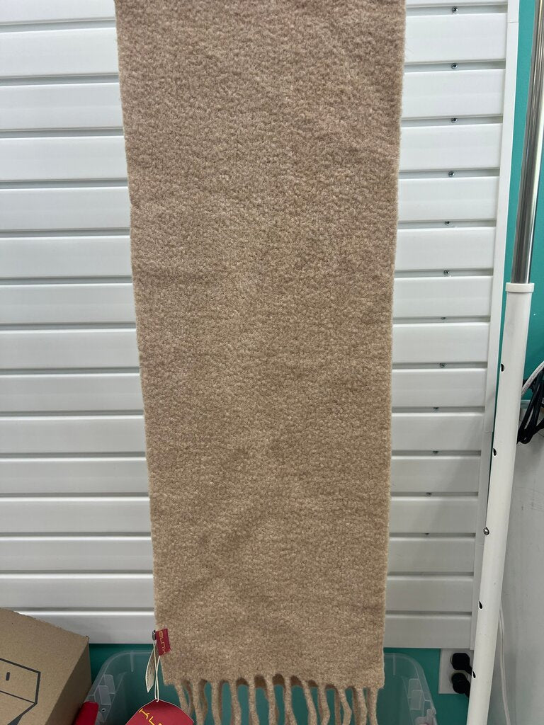Kuna Peruvian Baby Alpaca Tan Fringe Scarf NWT