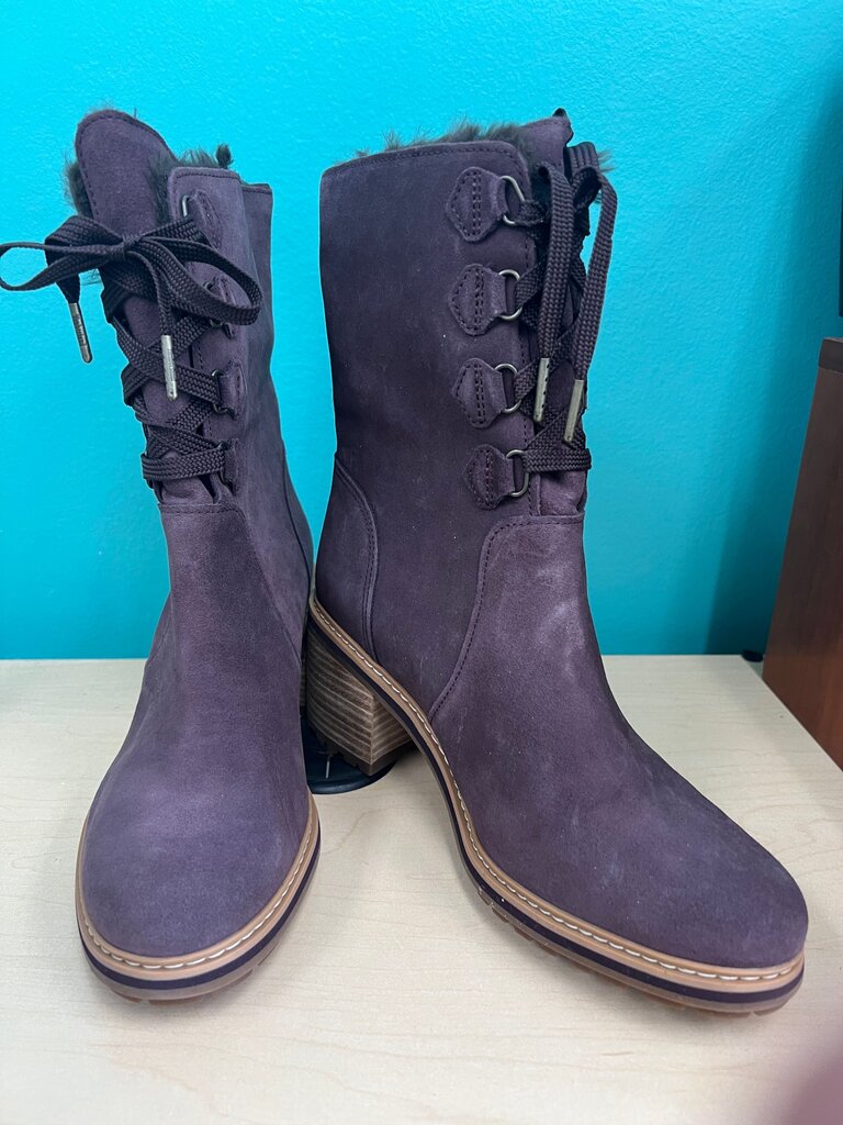 Timberland Purple Faux Fur Lined Boots NEW