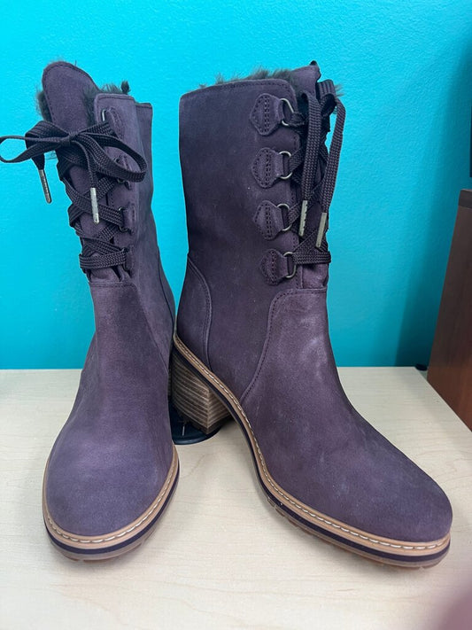 Timberland Purple Faux Fur Lined Boots NEW