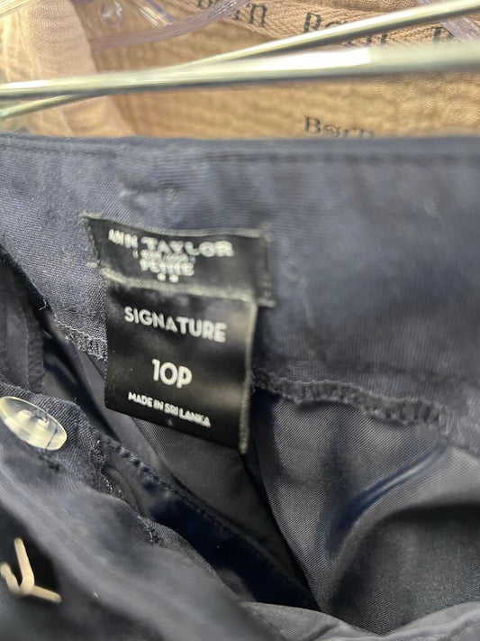Ann Taylor Petite Navy Signature Trouser Pants