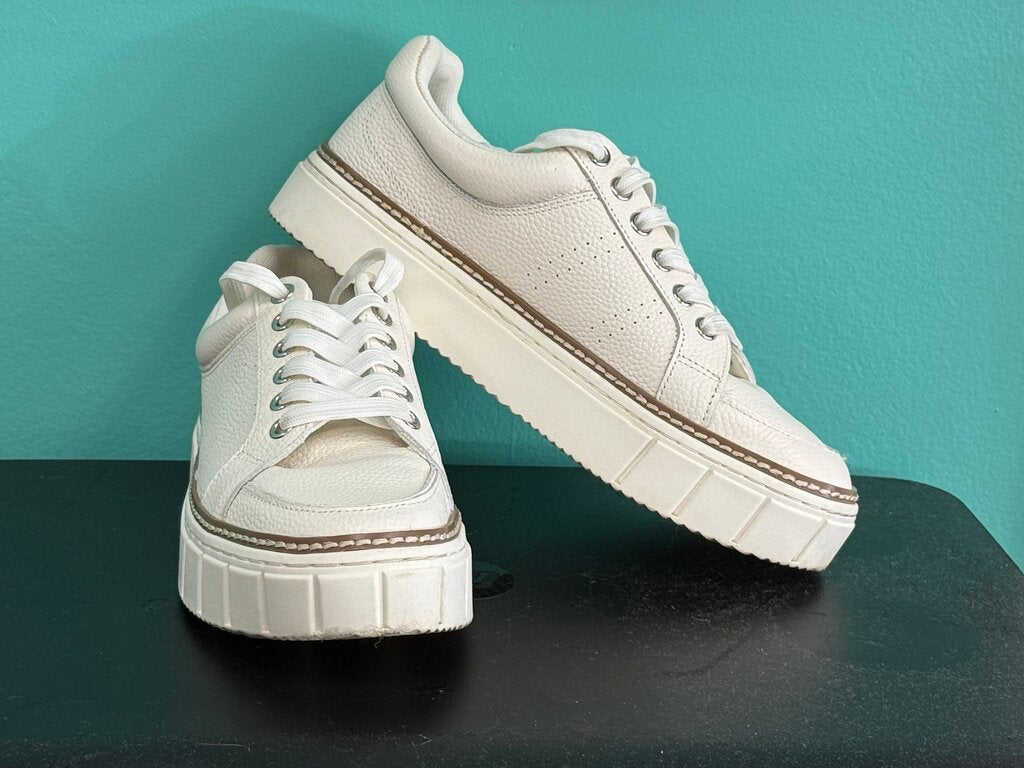 Vince Camuto White Platform Sneakers