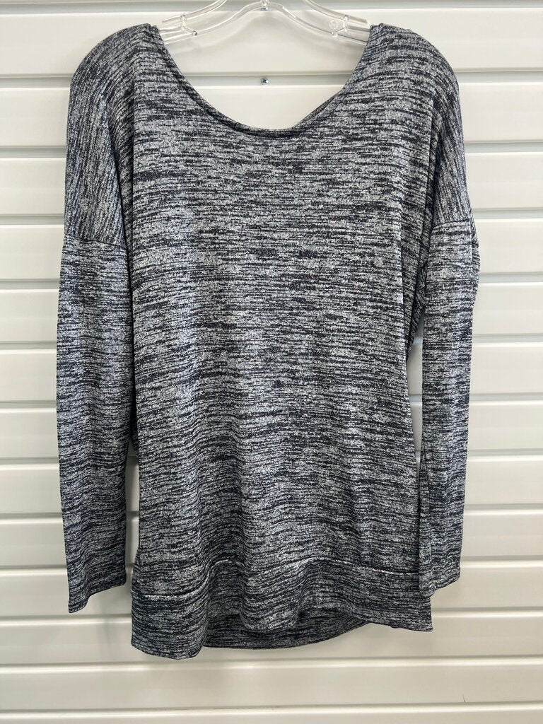 Athleta Heather Navy Long Sleeve Sweater Top M