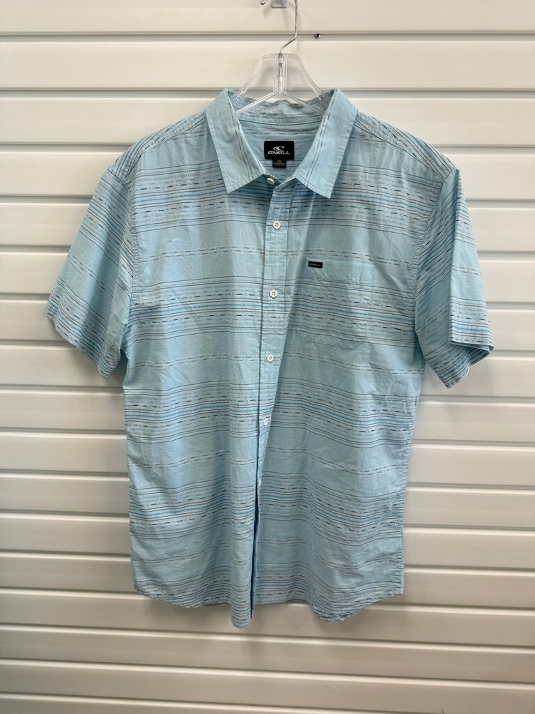 O'Neill Blue Striped Short Sleeve Shirt