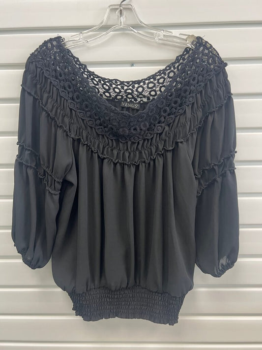 Venus Black Off-Shoulder Blouse