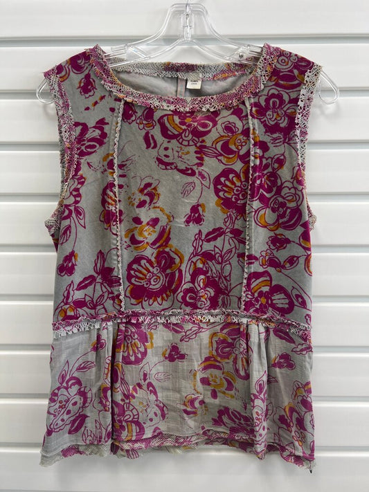 Gregory Anthropologie Velvet Floral Peplum Top