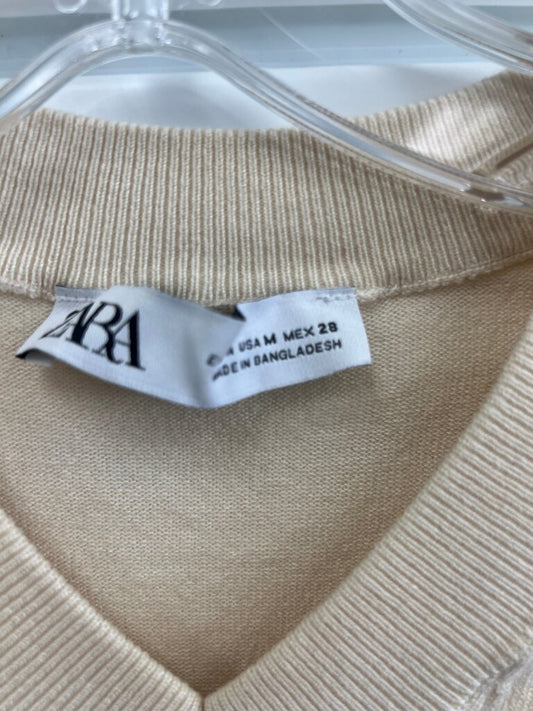 ZARA Women's Beige Sleeveless Sweater