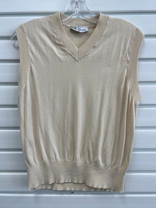 ZARA Women's Beige Sleeveless Sweater