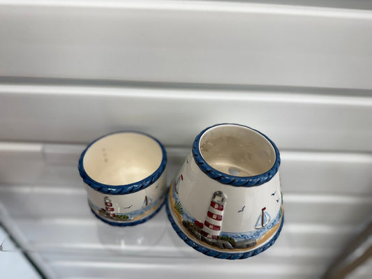 Lighthouse Decorated Candle Holders