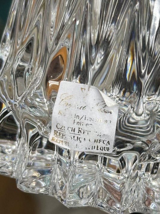 Czech Crystal Mouthwash / Bedside Carafe with Tumbler Cup