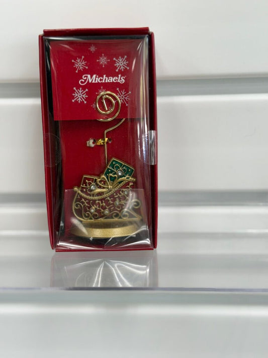 Michaels Decorative Christmas Sleigh Card-holder