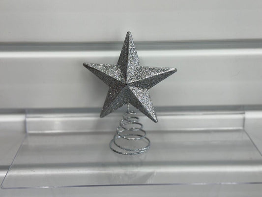 Sparkling Silver Christmas Tree Topper Star