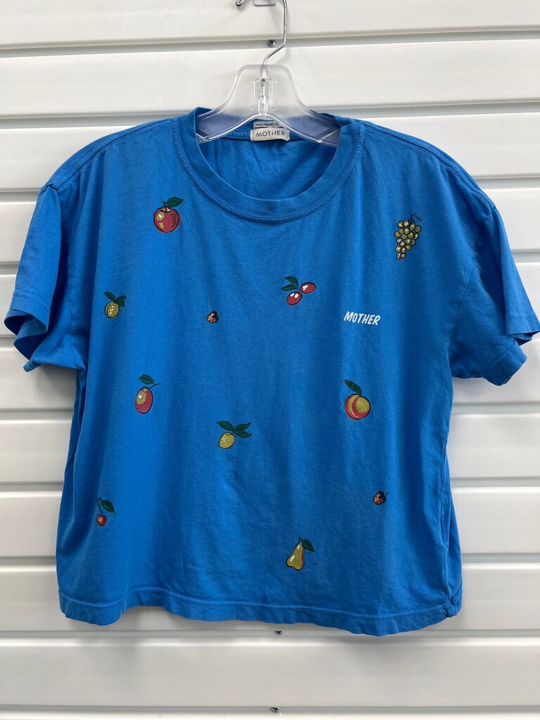 MOTHER Grab Bag Cropped Tee, Fruit Print