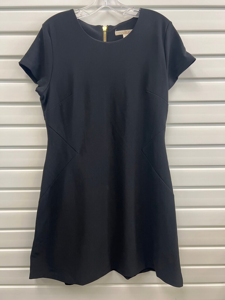 Boston Proper Black Sheath Dress w/ Gold Back Zip