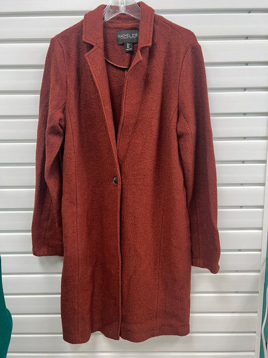 Rachel Zoe Rust Bouclé Knit Long Coat