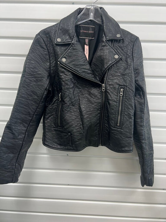 Victoria’s Secret Black Faux Leather Moto Jacket NWT