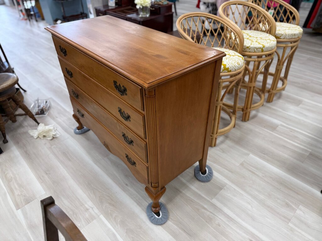 Vintage Four-Drawer Queen Anne style Dresser