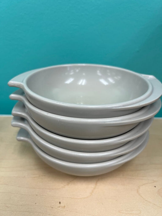 Vintage Boonton Ware Gray Melamine Winged Bowls Set of 5