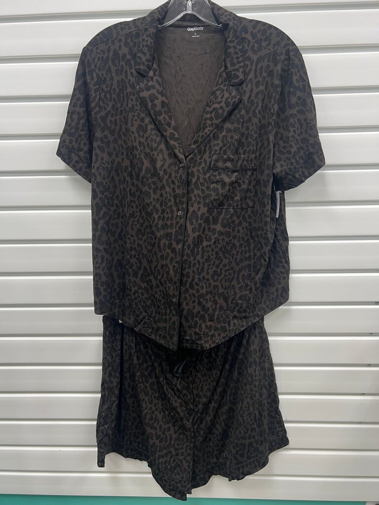 GapBody Women's Leopard Print Pajama Set NWT