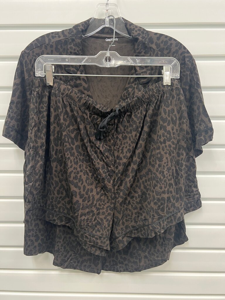 GapBody Women's Leopard Print Pajama Set NWT