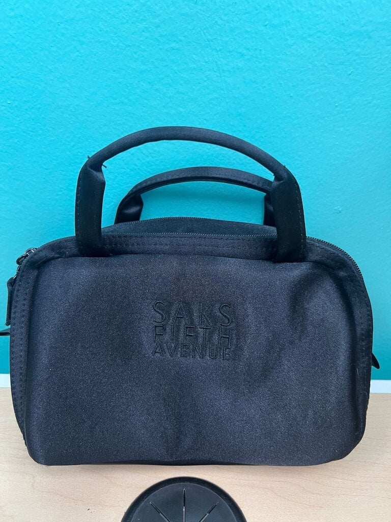 Saks Fifth Avenue Black Cosmetic Bag