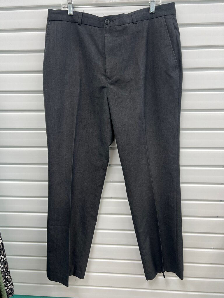 JOE Joseph Abboud Mens Dress Pants Charcoal Flat Front 36x32