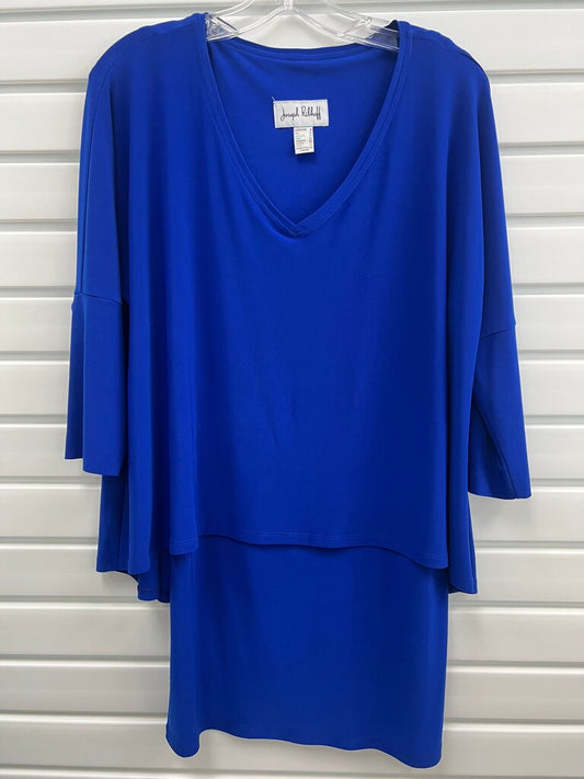Joseph Ribkoff Royal Blue Layered Tunic Top Bell Sleeve Size 8