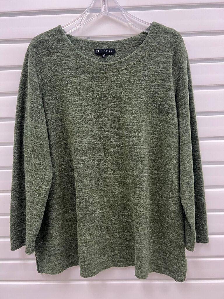 N Touch Women's Green Long Sleeve Top