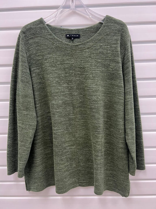 N Touch Women's Green Long Sleeve Top