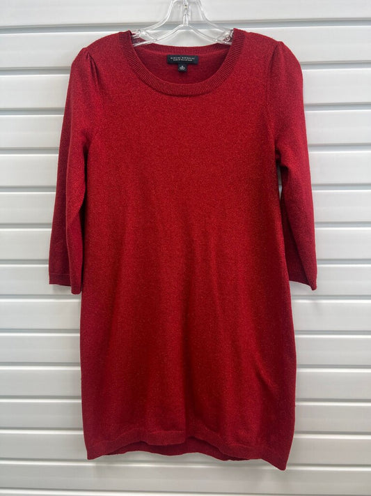 Banana Republic Red Sparkle Italian Yarn Sweater Dress M