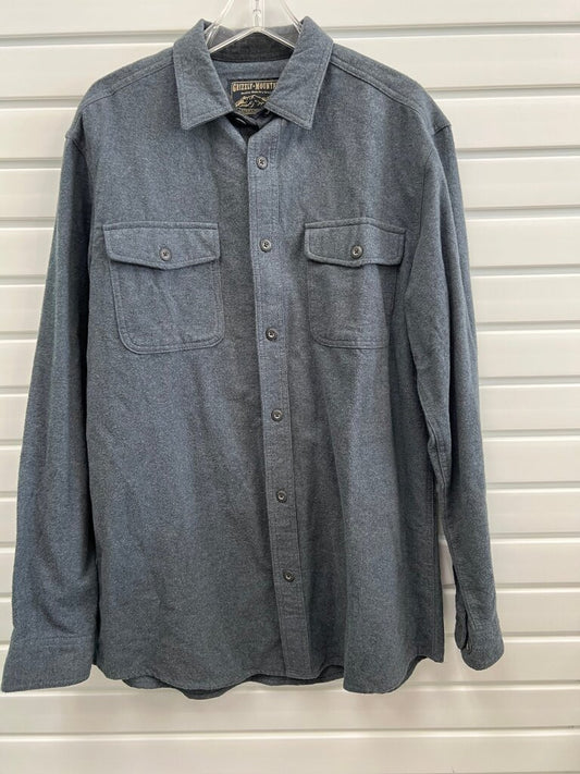Grizzly Mountain Slate Blue Brushed Flannel Chamois Shirt