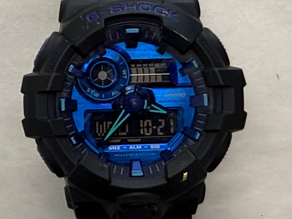 Casio G-Shock GA-700VB-1A Virtual Blue Analog/Digital Watch