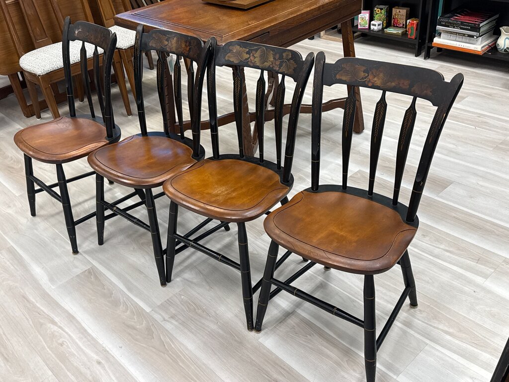 Vintage Wooden Chairs Set of 4